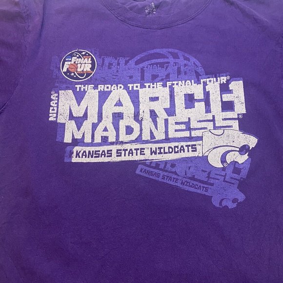 NCAA March Madness T-Shirt Size Large Kansas State Wildcats - Picture 6 of 7